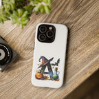 Halloween Witch Initial Phone Case - Letter A Pumpkin, Bat & Potion Cute Fall Phone Cover