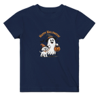 Happy Halloween Spooky Dog Baby Crewneck T-Shirt – Comfortable Cotton Toddler Top