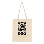 I Love My Dog Cotton Tote Bag – Eco-Friendly Everyday Carry