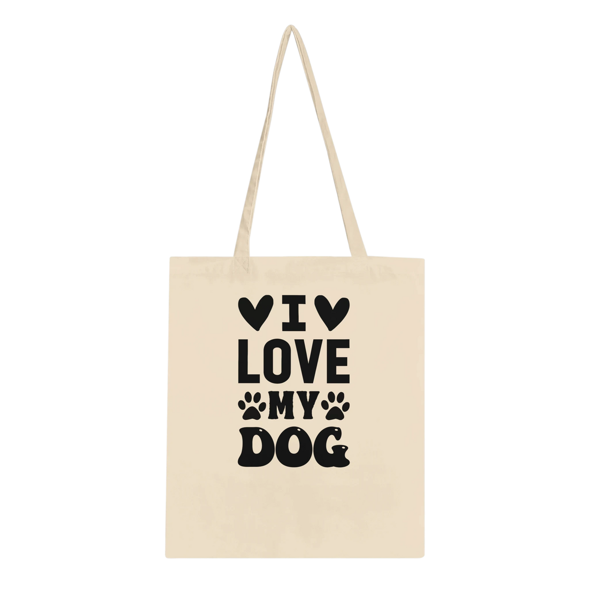 I Love My Dog Cotton Tote Bag – Eco-Friendly Everyday Carry