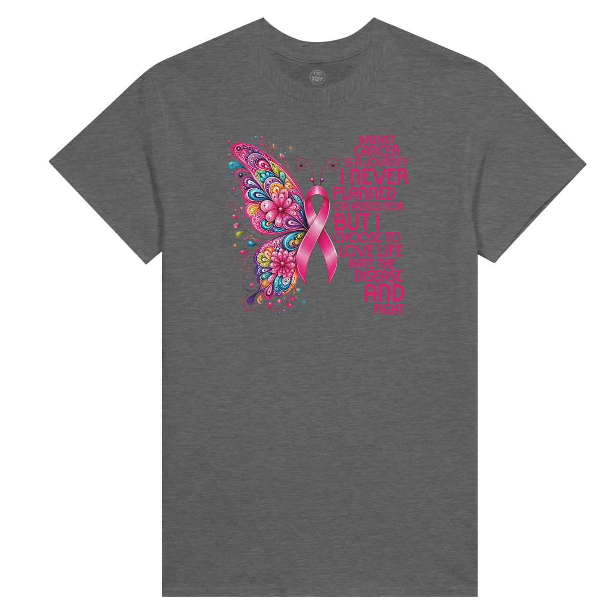Breast Cancer Awareness Butterfly T-Shirt – Support Charity