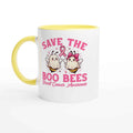 Save the Boo Bees Breast Cancer Awareness Mug – 11oz Ceramic Coffee Cup