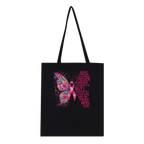Butterfly Breast Cancer Awareness Tote Bag – Eco-Friendly Cotton Tote