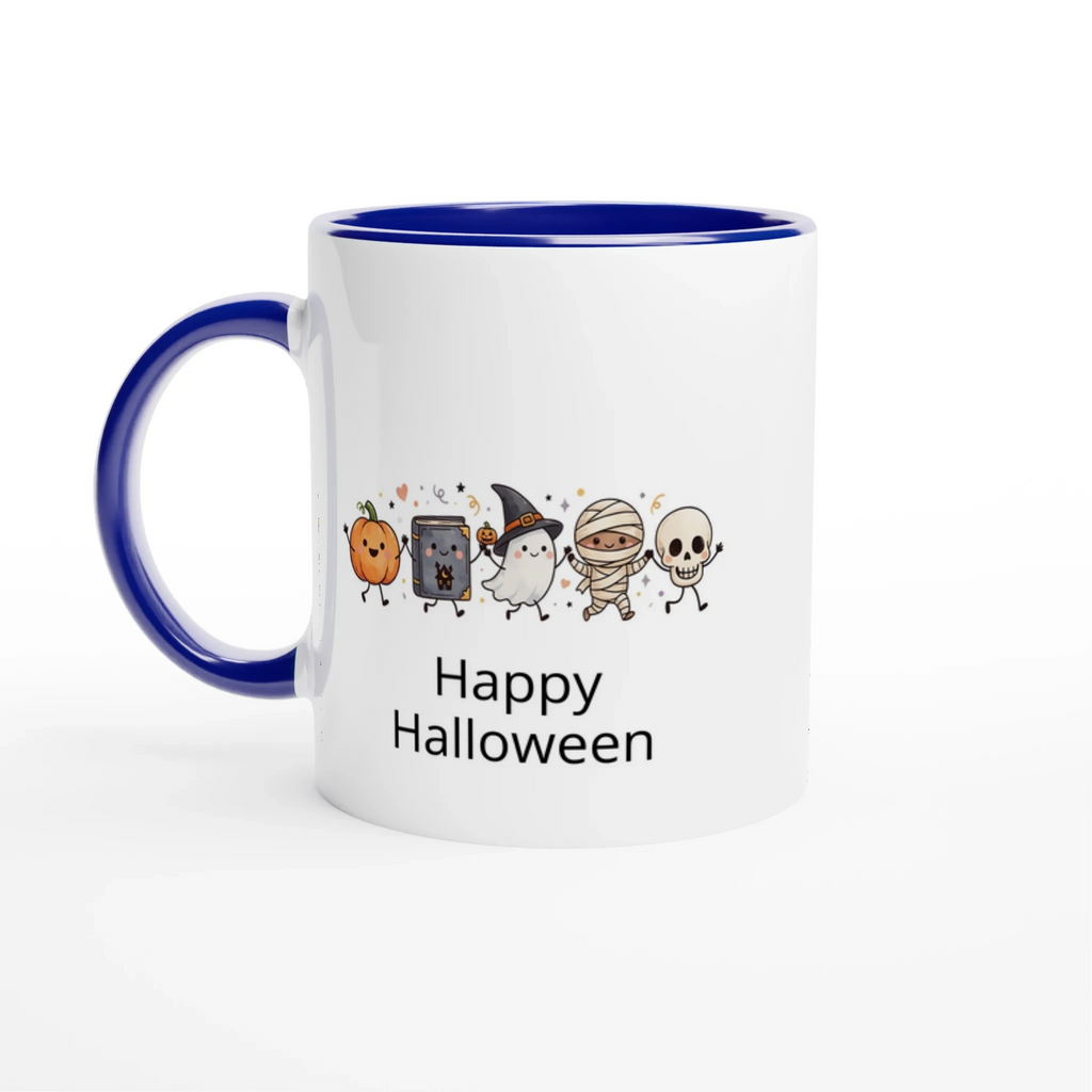 Personalised Happy Halloween Cute Ceramic Mug - Spooky British English Design