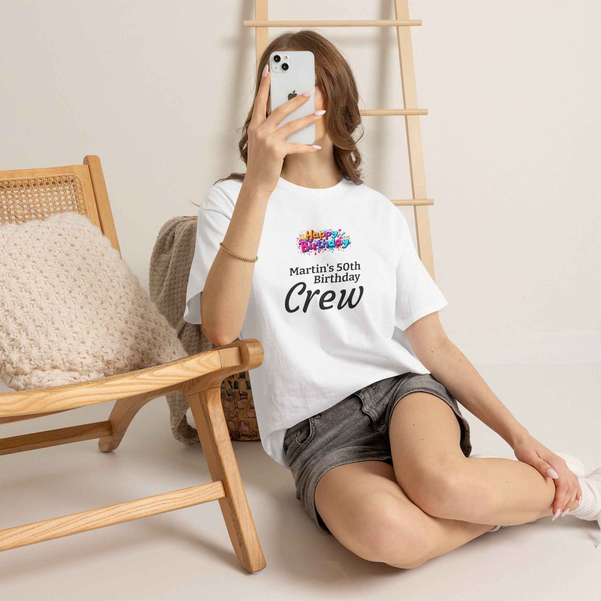 “Martin’s 50th Birthday Crew” Celebration Tee — Birthday Crew Party Shirt