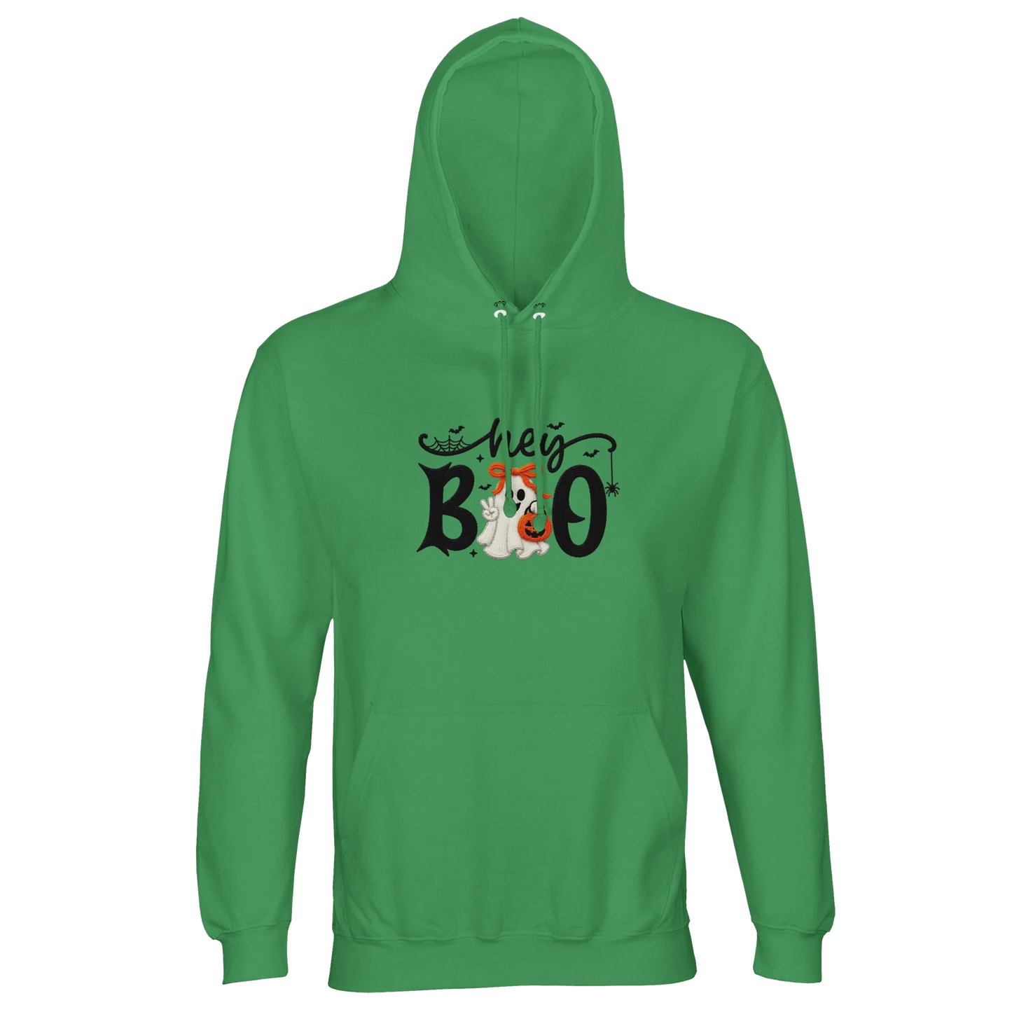Hey Boo Halloween Unisex Hoodie – Sustainable Cotton Blend Pullover