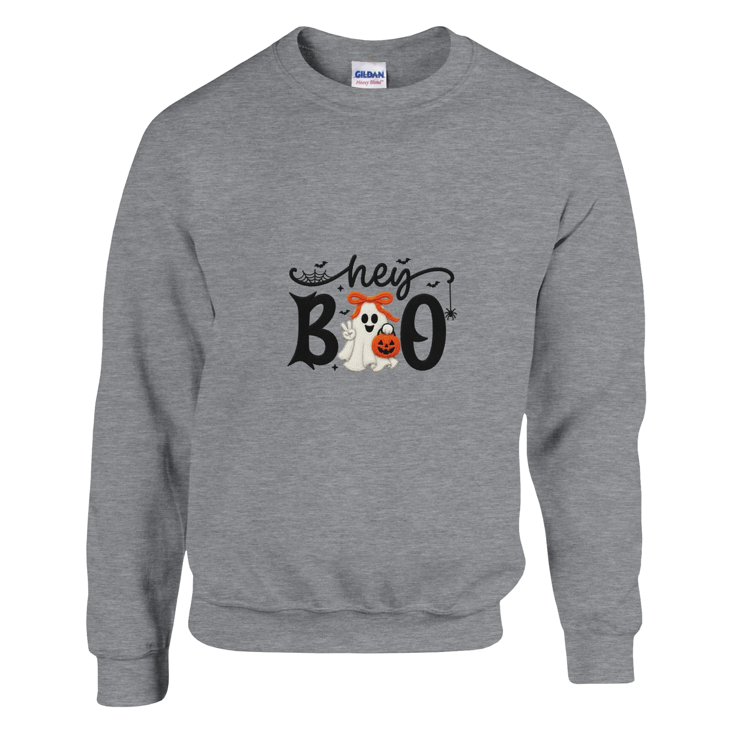 Hey Boo Crewneck Sweatshirt – Comfortable Cotton-Blend Pullover