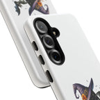 Halloween Witch Initial Phone Case - Letter A Pumpkin, Bat & Potion Cute Fall Phone Cover