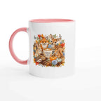Cozy Autumn Woodland Ceramic Coffee Mug - 11oz Coloured Accent Mug