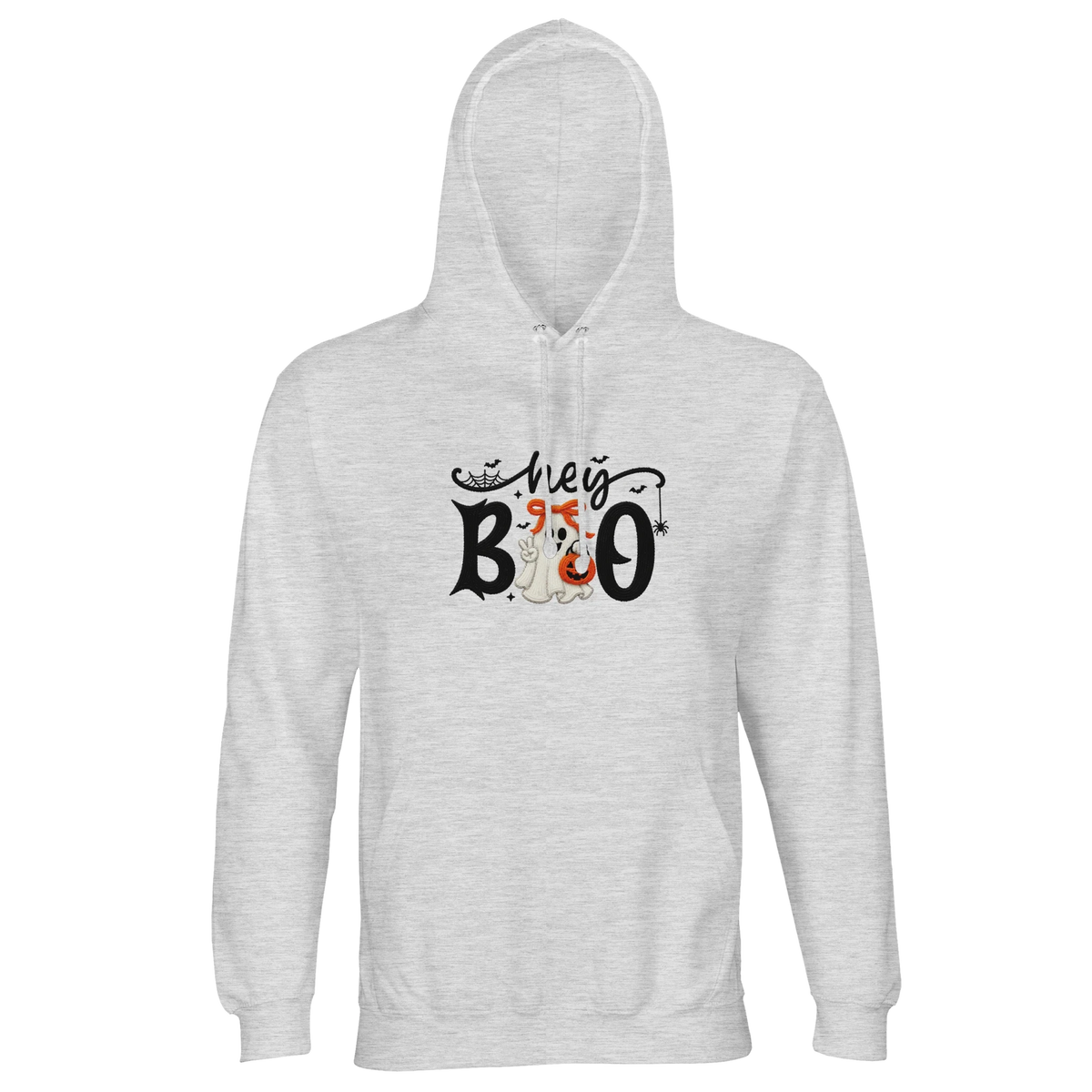 Hey Boo Halloween Unisex Hoodie – Sustainable Cotton Blend Pullover