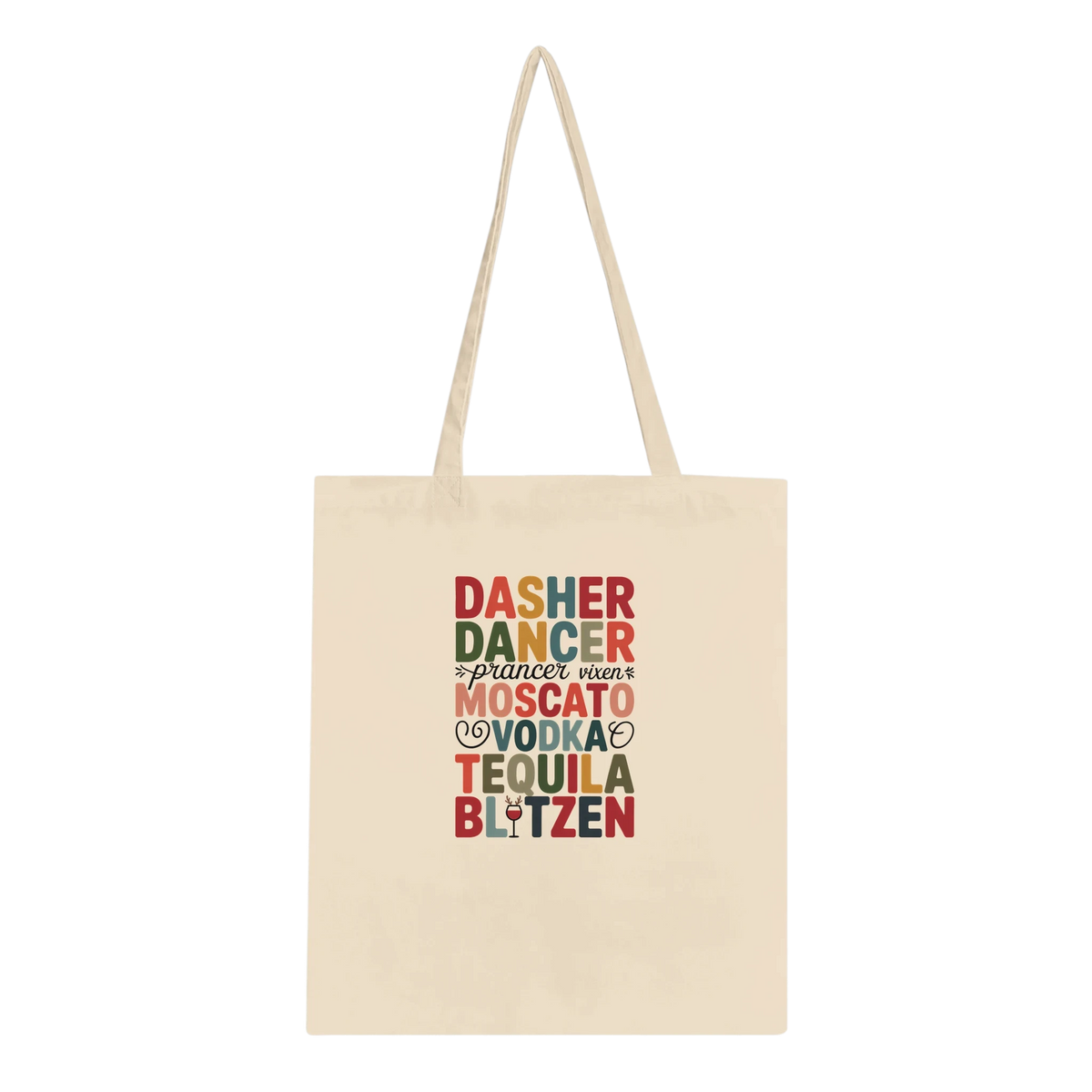 Dasher, Dancer, Prancer... Vodka Tote Bag – Eco-Friendly Cotton Tote