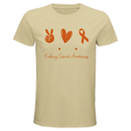 Peace, Love and Cure Kidney Cancer Awareness Men's Fitted T-Shirt