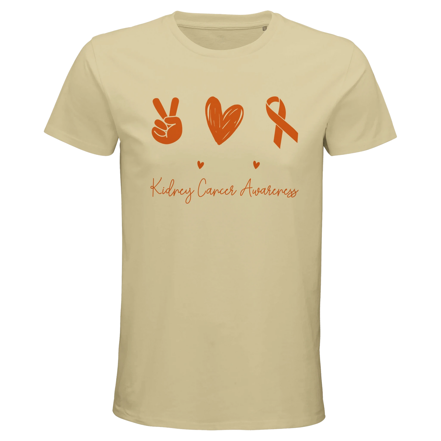 Peace, Love and Cure Kidney Cancer Awareness Men's Fitted T-Shirt