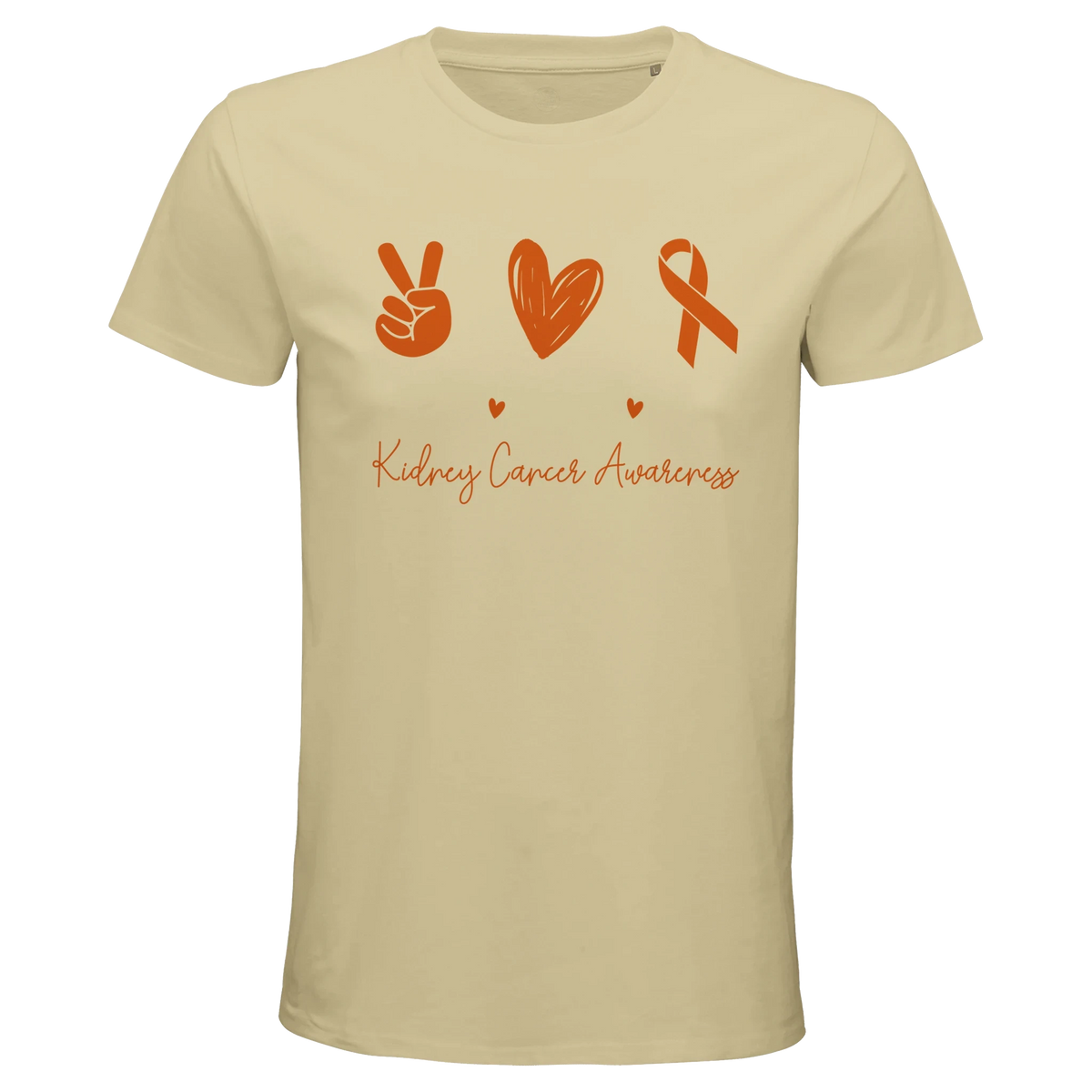 Peace, Love and Cure Kidney Cancer Awareness Men's Fitted T-Shirt