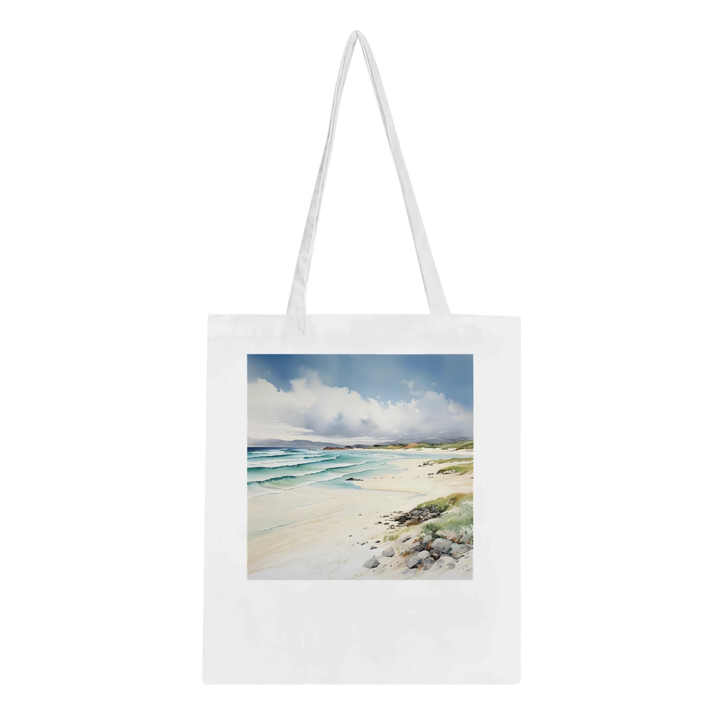 Scottish Watercolour Tote Bag – 100% Cotton Eco-Friendly Carryall