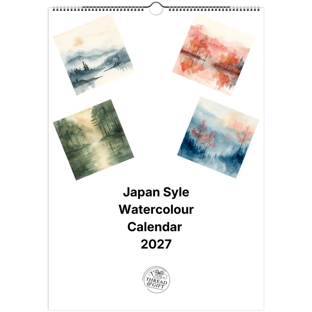 2027 Japan Style Watercolour Wall Calendar – Personalised Artistic Design