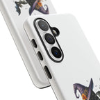 Halloween Witch Initial Phone Case - Letter A Pumpkin, Bat & Potion Cute Fall Phone Cover