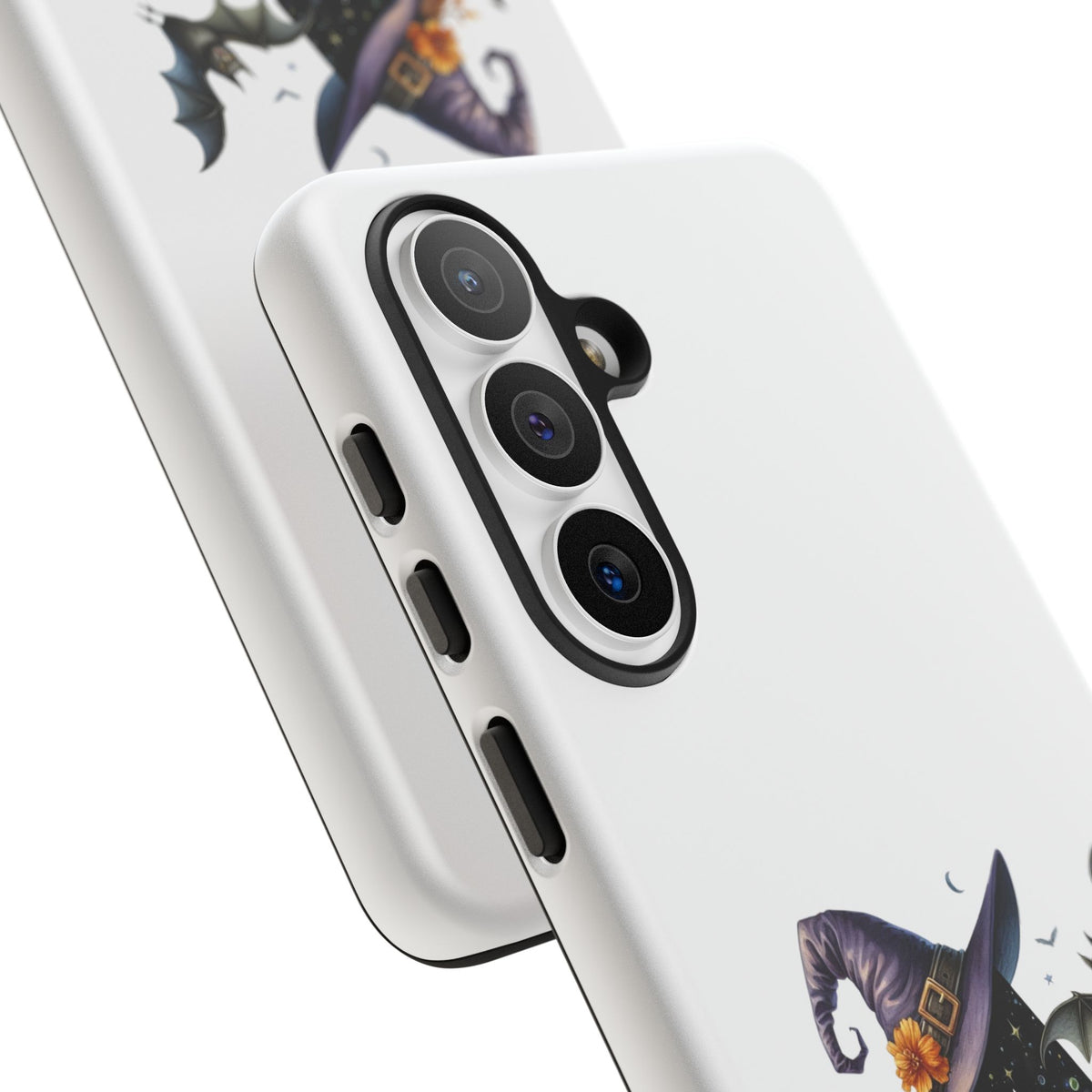 Halloween Witch Initial Phone Case - Letter A Pumpkin, Bat & Potion Cute Fall Phone Cover