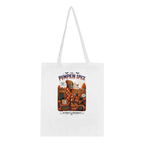 Pumpkin Spice Drink Skeleton Cotton Tote Bag – Eco-Friendly Reusable Shopper