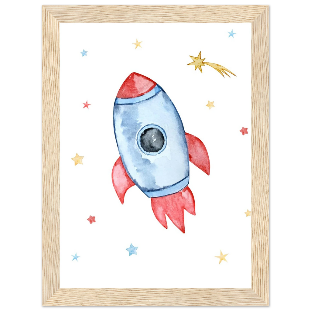 Love You to the Moon and Back Framed Poster – Nursery & Kids Room Decor