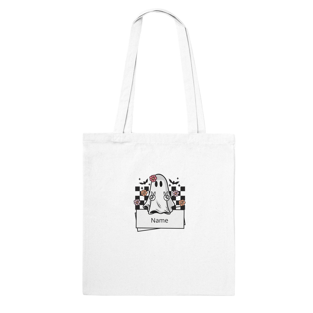 Personalized Trick or Treat Cotton Tote Bag – 4 Custom Halloween Designs