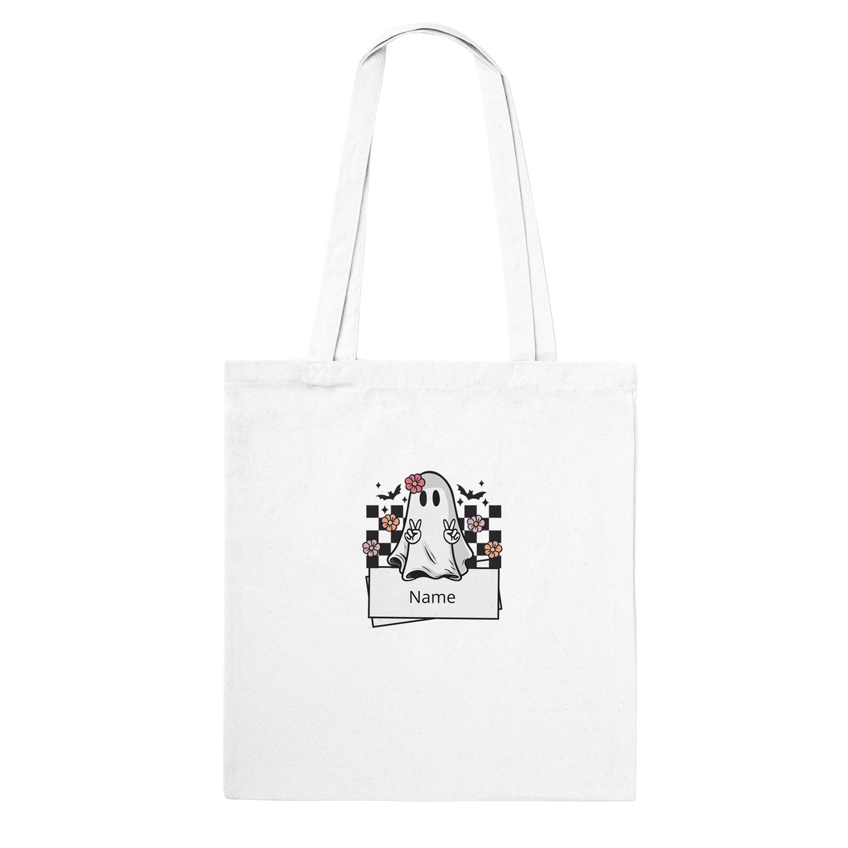 Personalized Trick or Treat Cotton Tote Bag – 4 Custom Halloween Designs