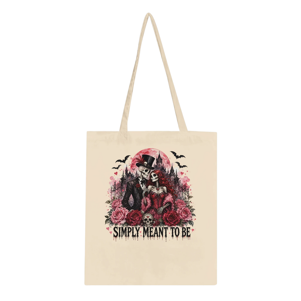 Simply Meant to Be Halloween Cotton Tote Bag – Eco-Friendly Reusable Shopper
