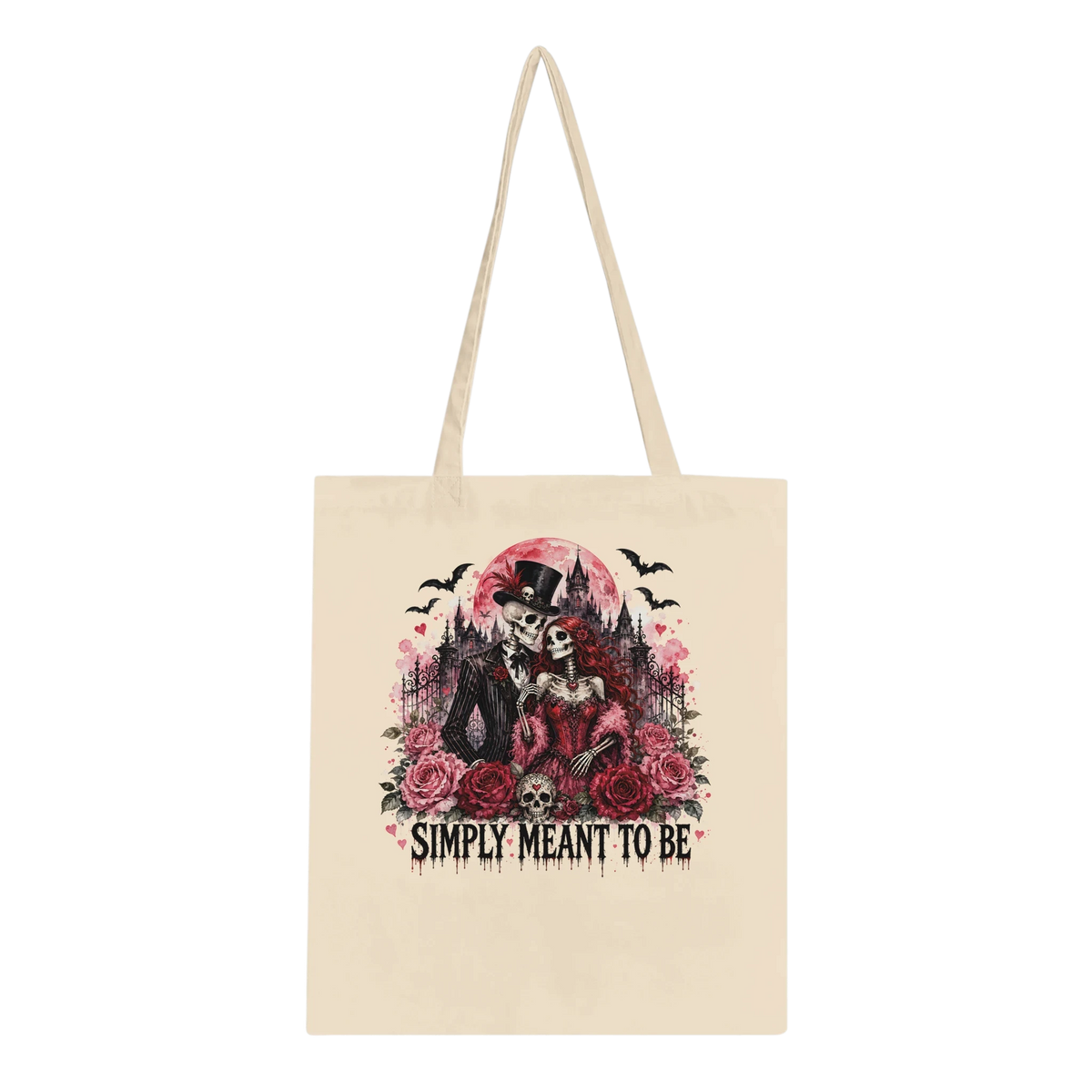 Simply Meant to Be Halloween Cotton Tote Bag – Eco-Friendly Reusable Shopper