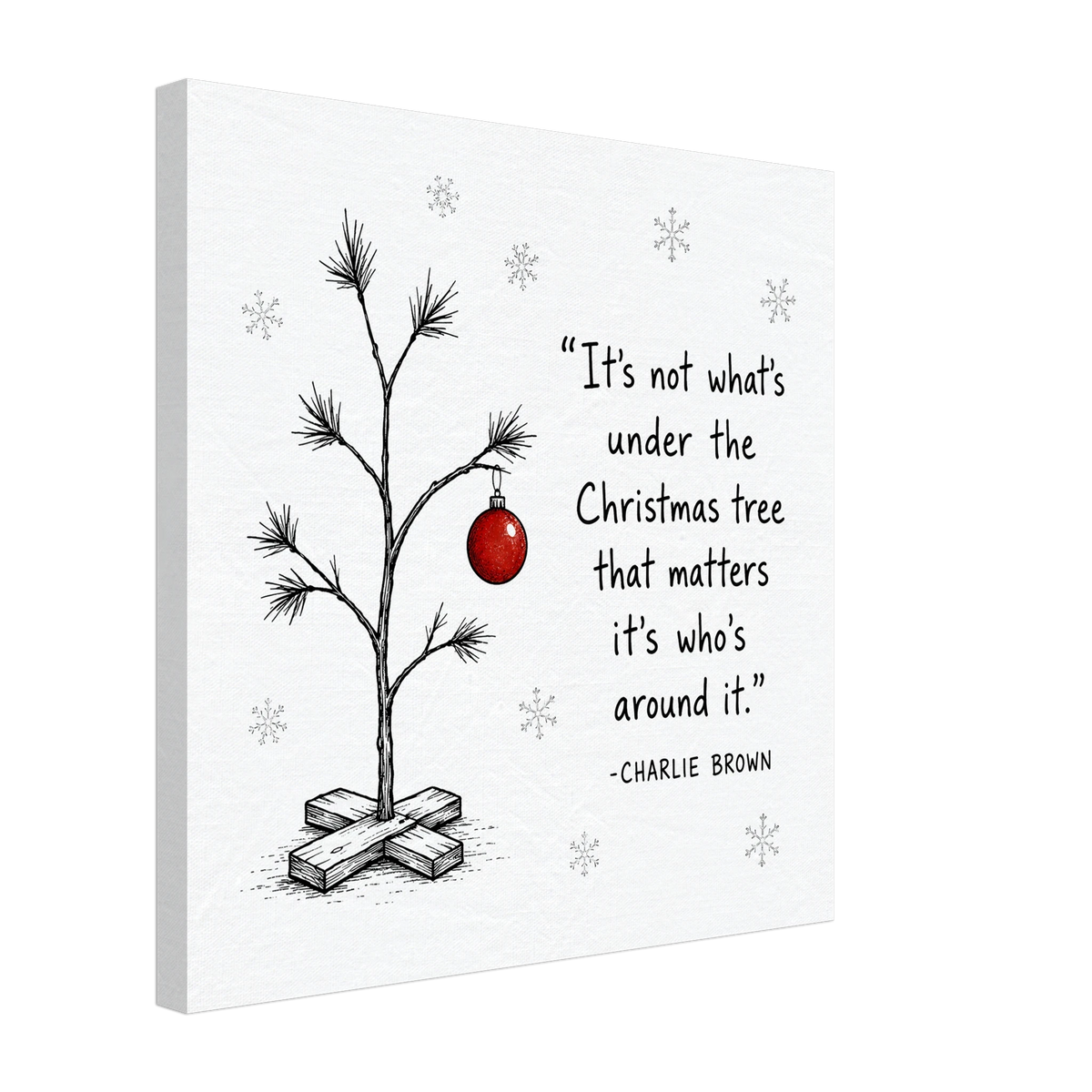 It's Not What's Under The Christmas Tree Canvas Print - Festive Wall Art