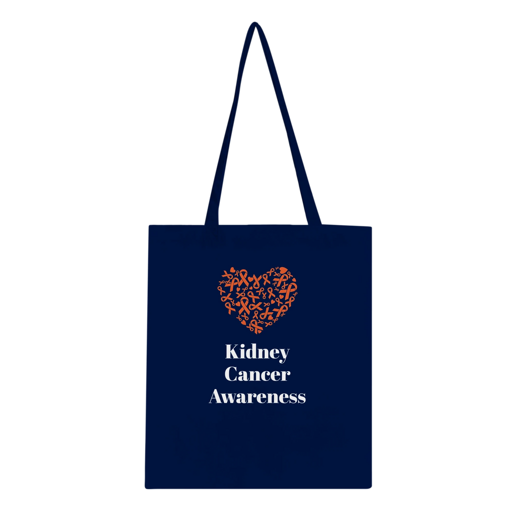 Kidney Cancer Awareness Heart Tote Bag – Support Kidney Cancer UK