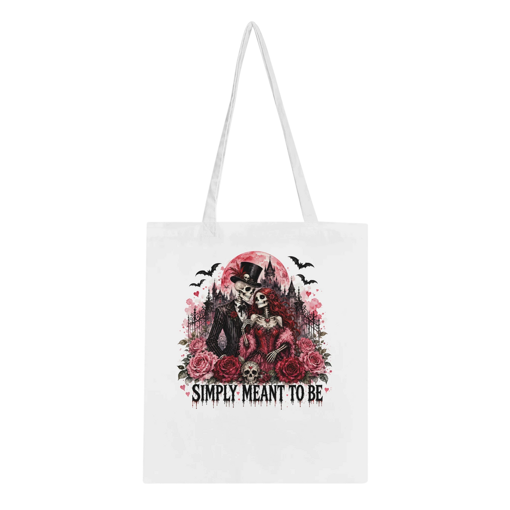 Simply Meant to Be Halloween Cotton Tote Bag – Eco-Friendly Reusable Shopper
