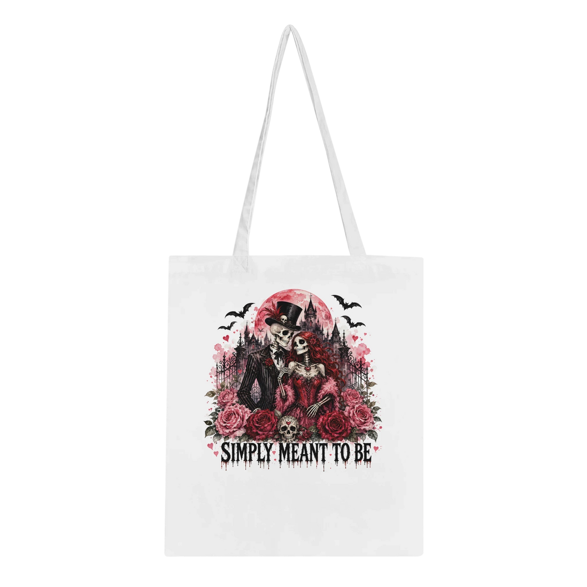 Simply Meant to Be Halloween Cotton Tote Bag – Eco-Friendly Reusable Shopper