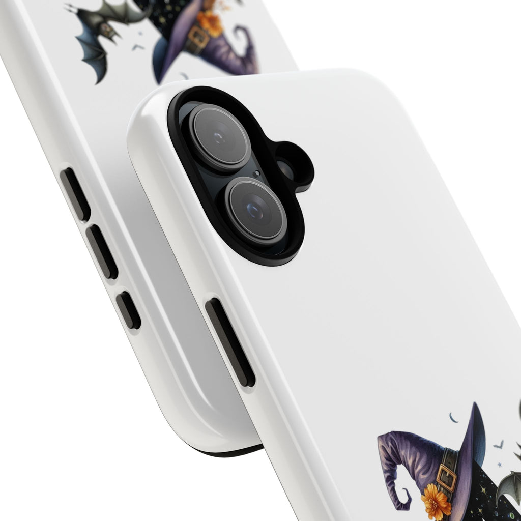Halloween Witch Initial Phone Case - Letter A Pumpkin, Bat & Potion Cute Fall Phone Cover