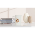 Deer Porcelain Slim Mug – Elegant 10oz White Coffee Cup