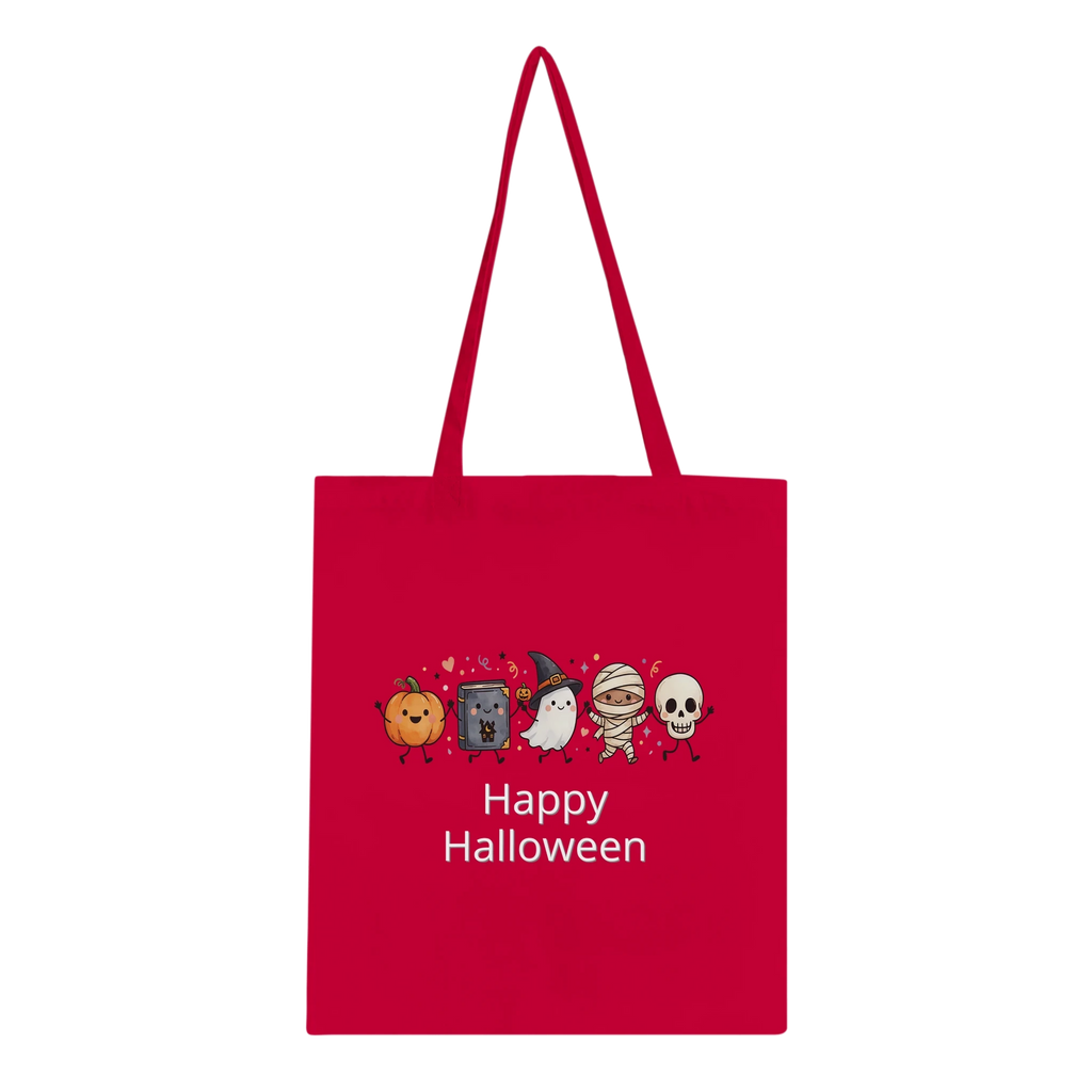 Personalised Cute Halloween Tote Bag - Custom Cotton Shopper
