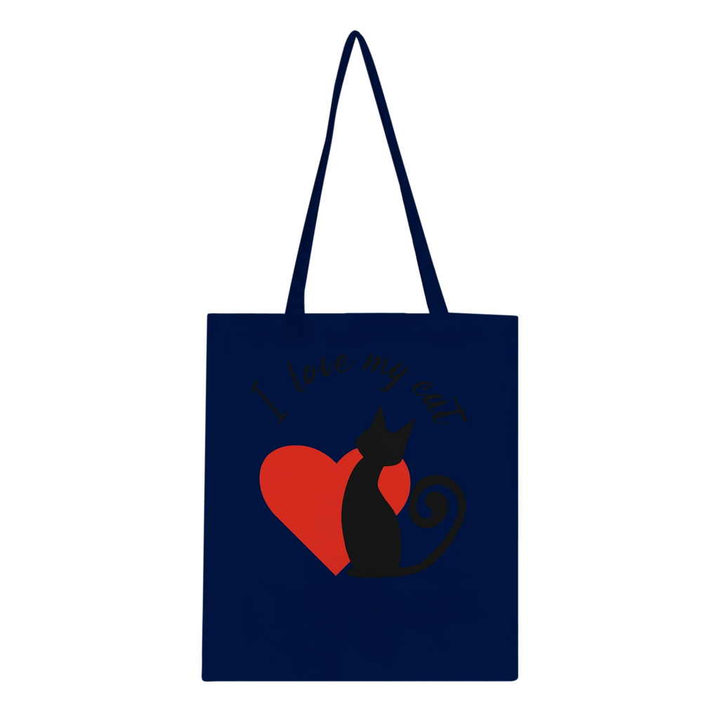 I Love My Cat Cotton Tote Bag – Durable Eco-Friendly Shopper