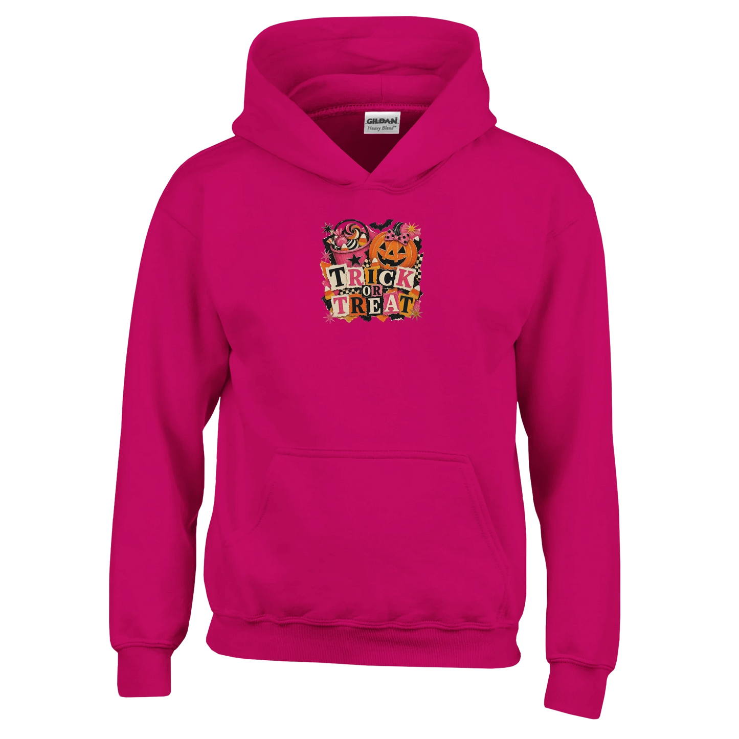 Trick or Treat Kids Hoodie – Soft Cotton-Blend Halloween Pullover