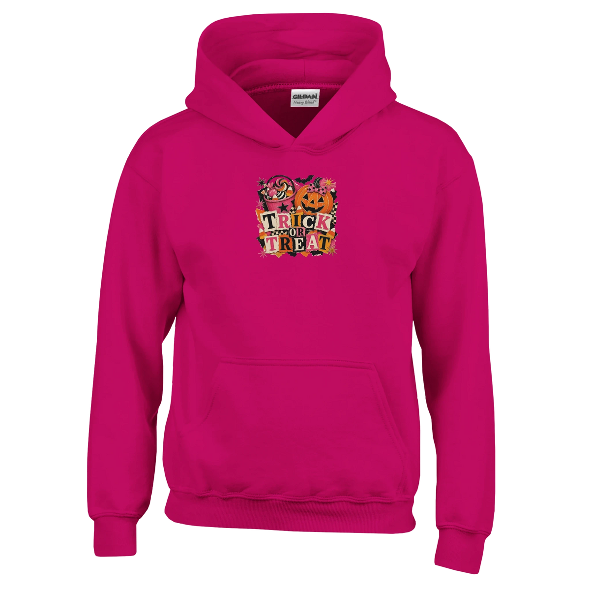 Trick or Treat Kids Hoodie – Soft Cotton-Blend Halloween Pullover