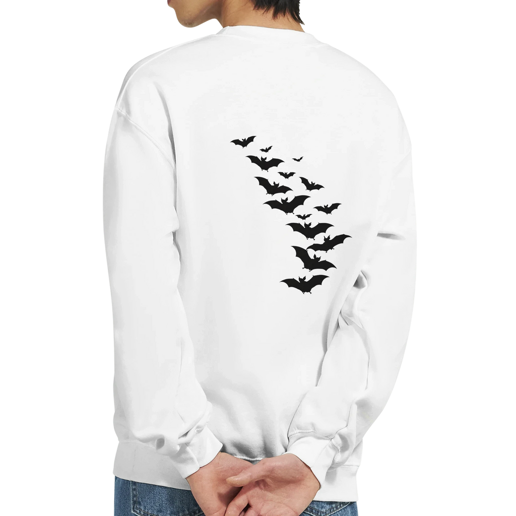 Bat Back Graphic Unisex Sweatshirt – Comfortable Heavy Blend Cotton-Polyester Pullover