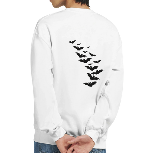 Bat Back Graphic Unisex Sweatshirt – Comfortable Heavy Blend Cotton-Polyester Pullover