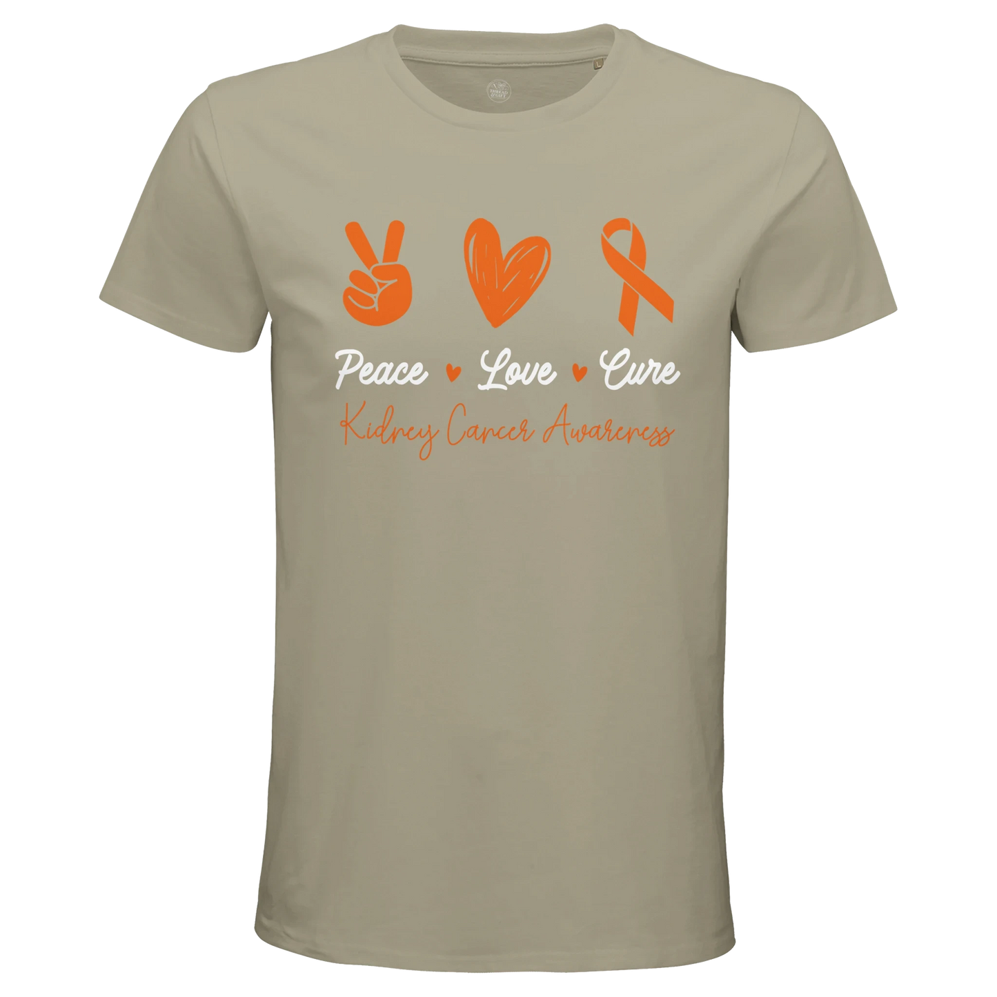 Peace, Love and Cure Kidney Cancer Awareness Men's Fitted T-Shirt