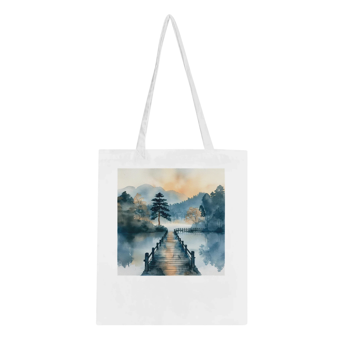 Japanese Style Watercolour Tote Bag – 100% Cotton Eco-Friendly Carryall (20 Designs)