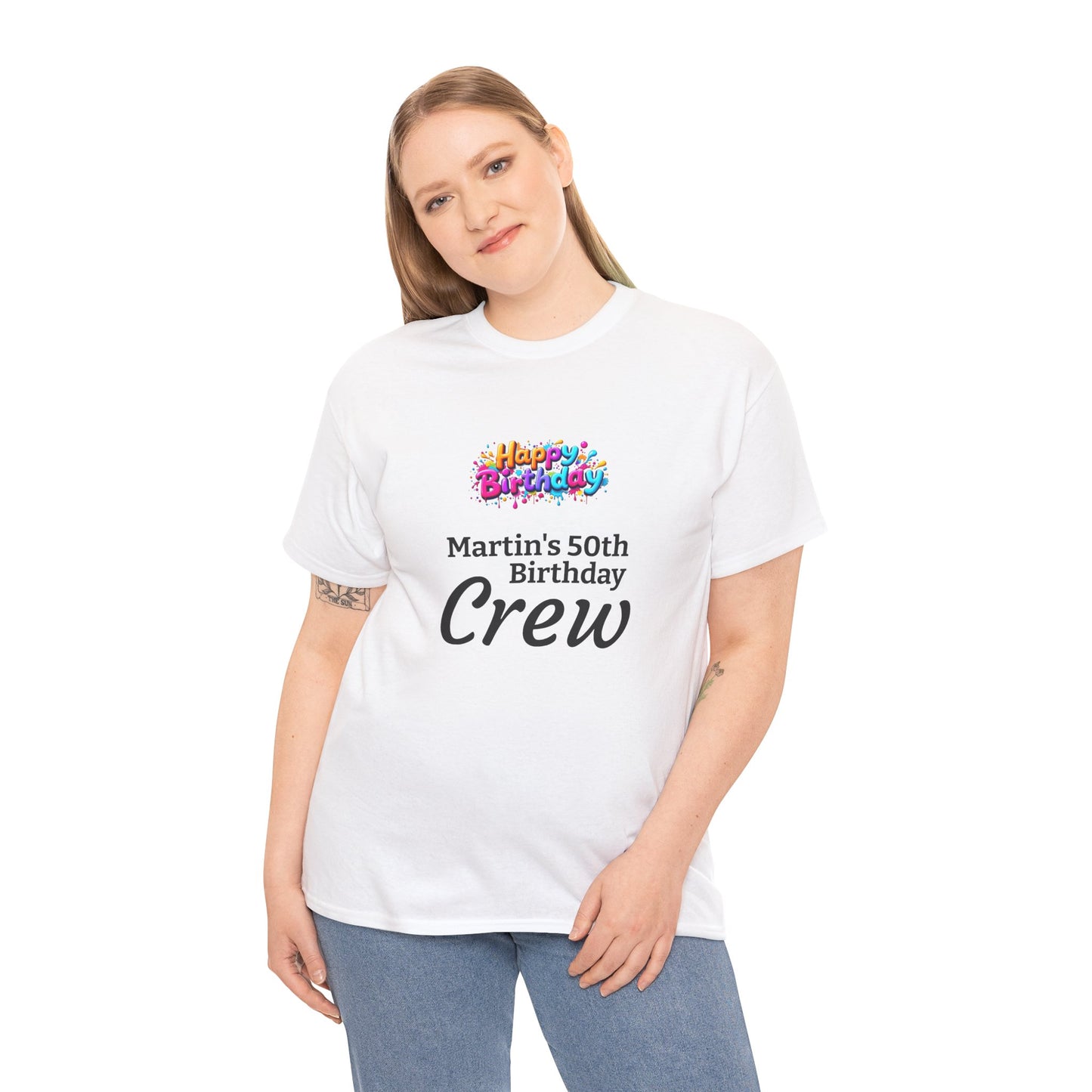 “Martin’s 50th Birthday Crew” Celebration Tee — Birthday Crew Party Shirt