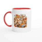 Cozy Autumn Woodland Ceramic Coffee Mug - 11oz Coloured Accent Mug