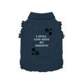 I Still Live With My Parents Dog Denim Jacket - Indigo and Black
