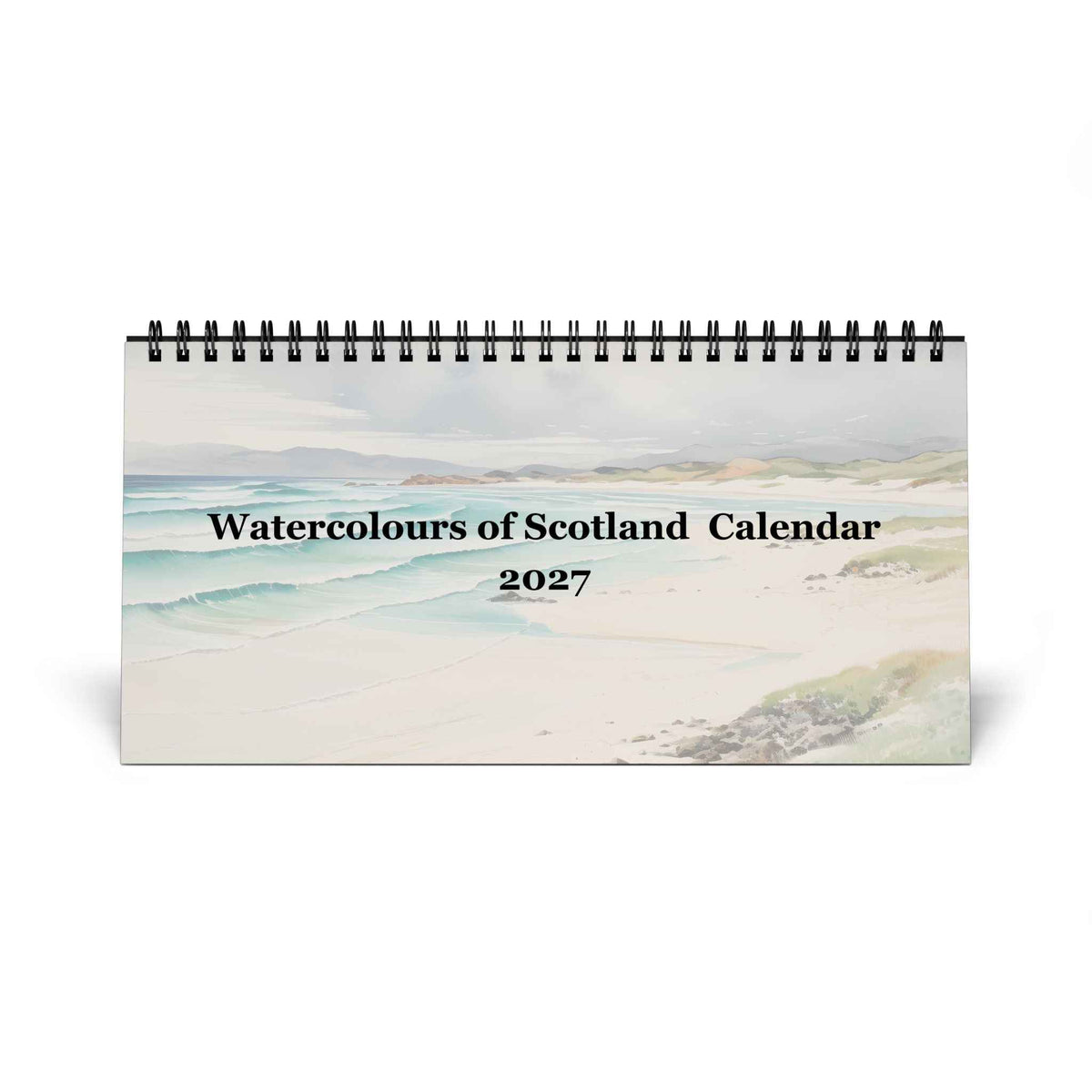 Watercolours of Scotland 2027 Desk Calendar — Simplex Grid