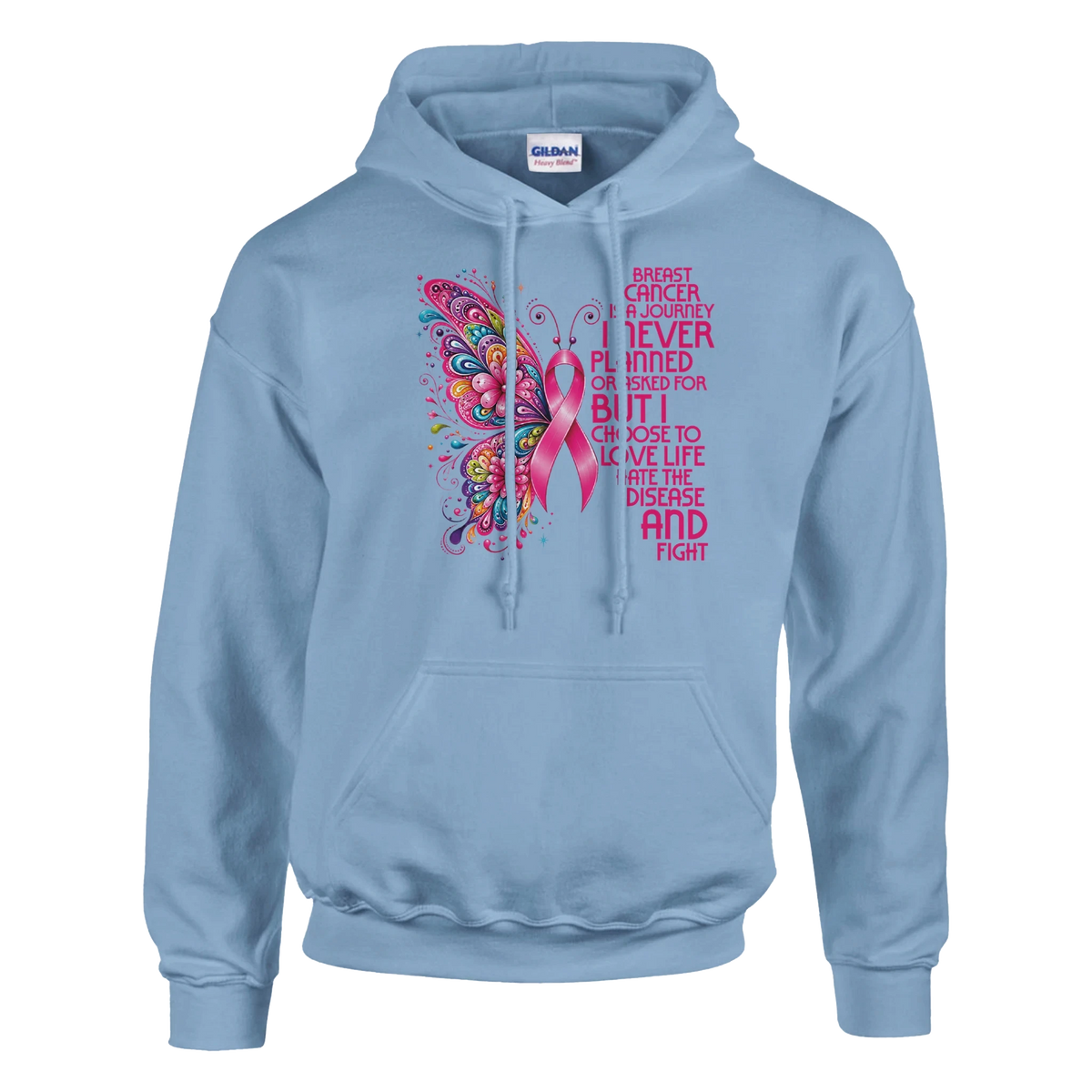 Butterfly Breast Cancer Awareness Hoodie – Charity Support Apparel