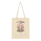 Santa Before I Explain Tote Bag – 100% Cotton Eco-Friendly Reusable Bag