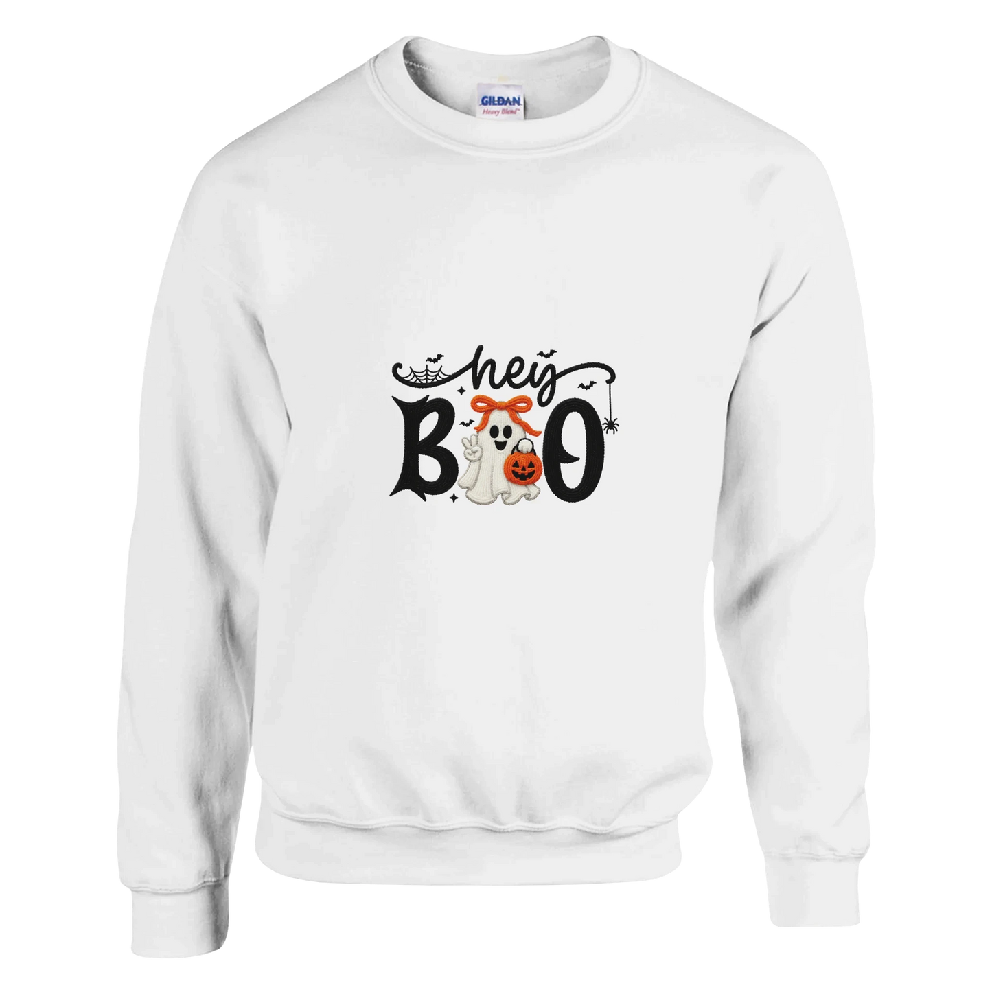 Hey Boo Crewneck Sweatshirt – Comfortable Cotton-Blend Pullover