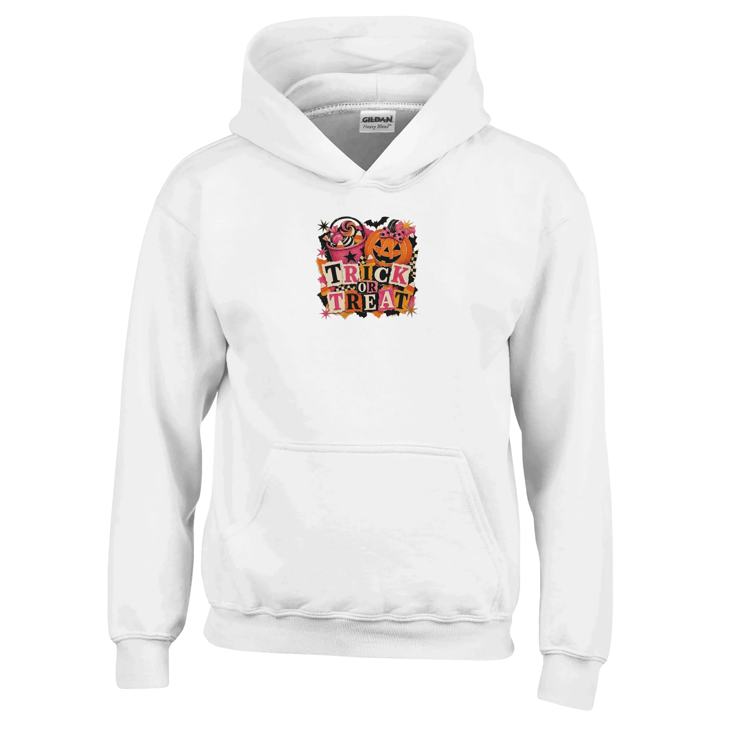 Trick or Treat Kids Hoodie – Soft Cotton-Blend Halloween Pullover